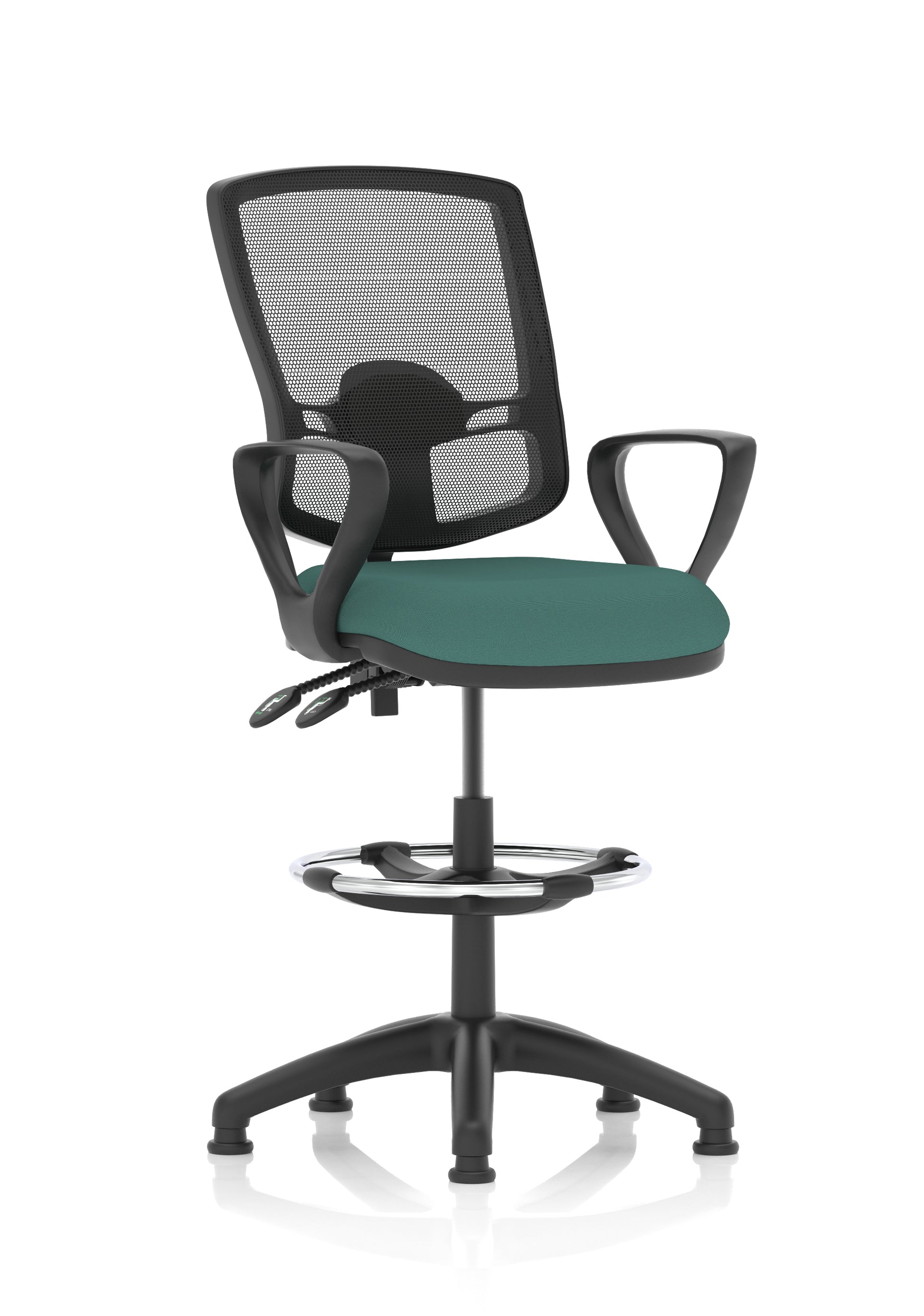 Eclipse Plus II Deluxe Mesh Back Task Operator Office Chair In Quest And Rivet Fabric