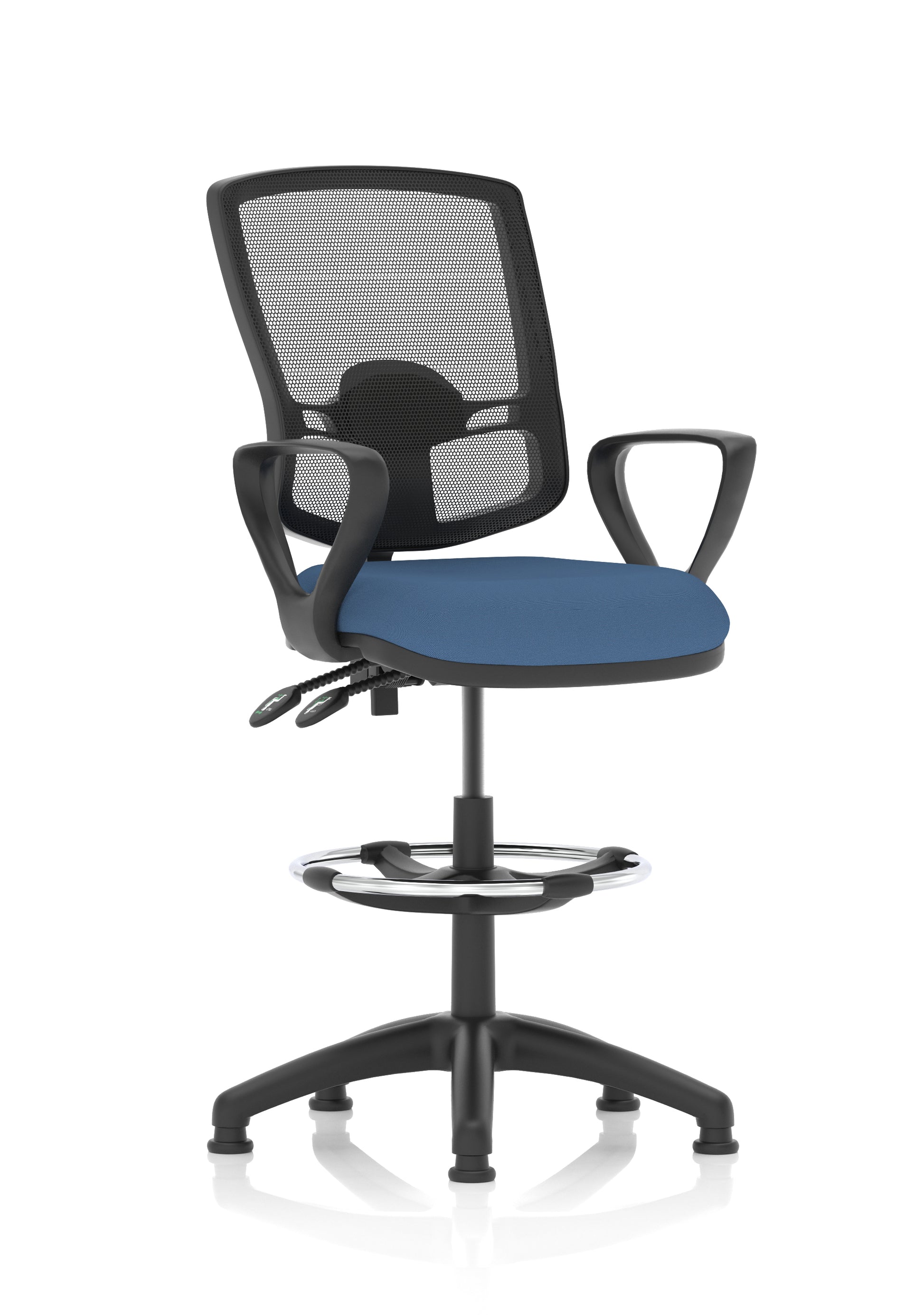Eclipse Plus II Deluxe Mesh Back Task Operator Office Chair In Quest And Rivet Fabric