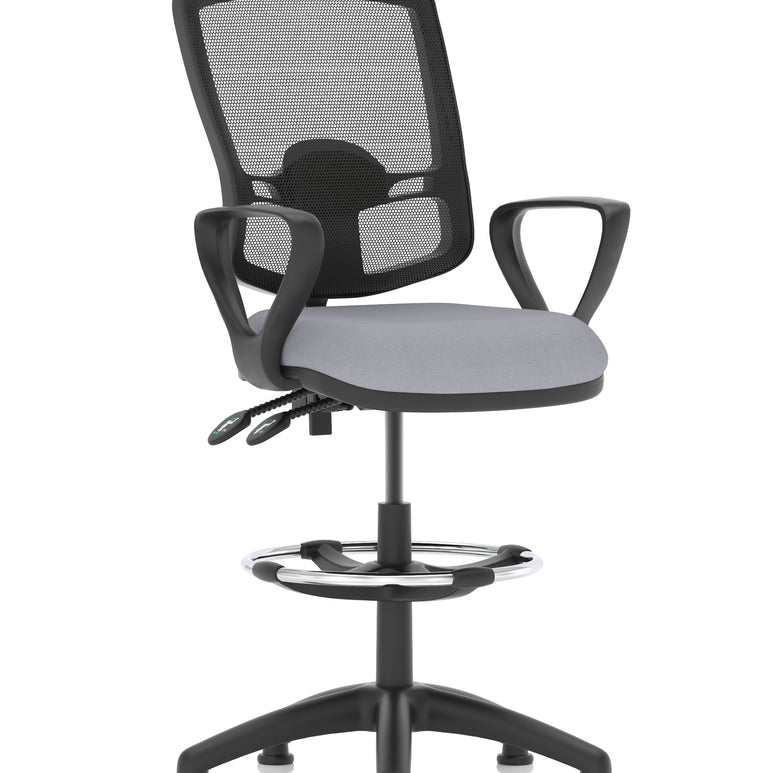Eclipse Plus II Deluxe Mesh Back Task Operator Office Chair In Quest And Rivet Fabric