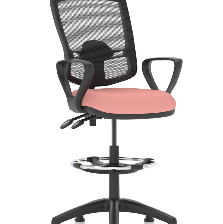 Eclipse Plus II Deluxe Mesh Back Task Operator Office Chair In Quest And Rivet Fabric