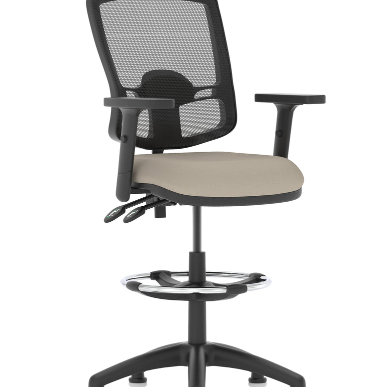 Eclipse Plus II Deluxe Mesh Back Task Operator Office Chair In Quest And Rivet Fabric