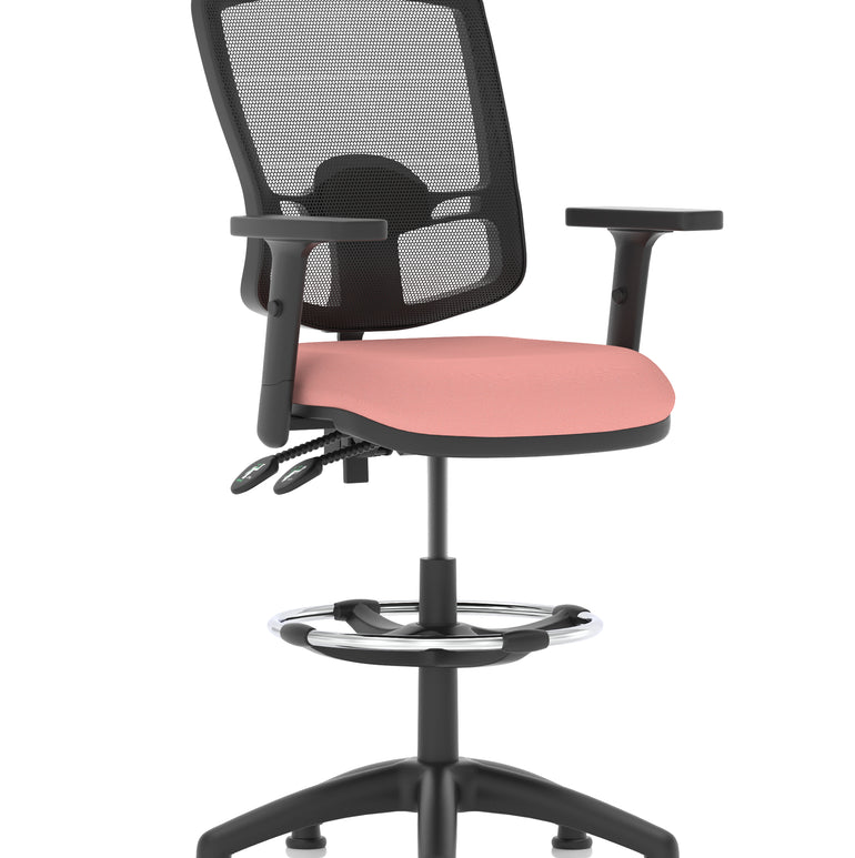 Eclipse Plus II Deluxe Mesh Back Task Operator Office Chair In Quest And Rivet Fabric
