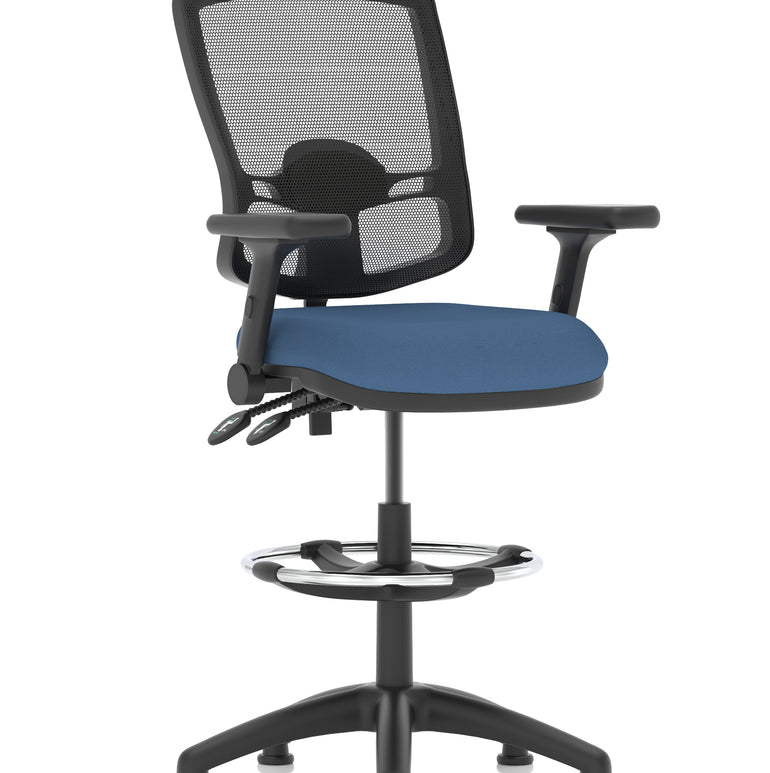 Eclipse Plus II Deluxe Mesh Back Task Operator Office Chair In Quest And Rivet Fabric