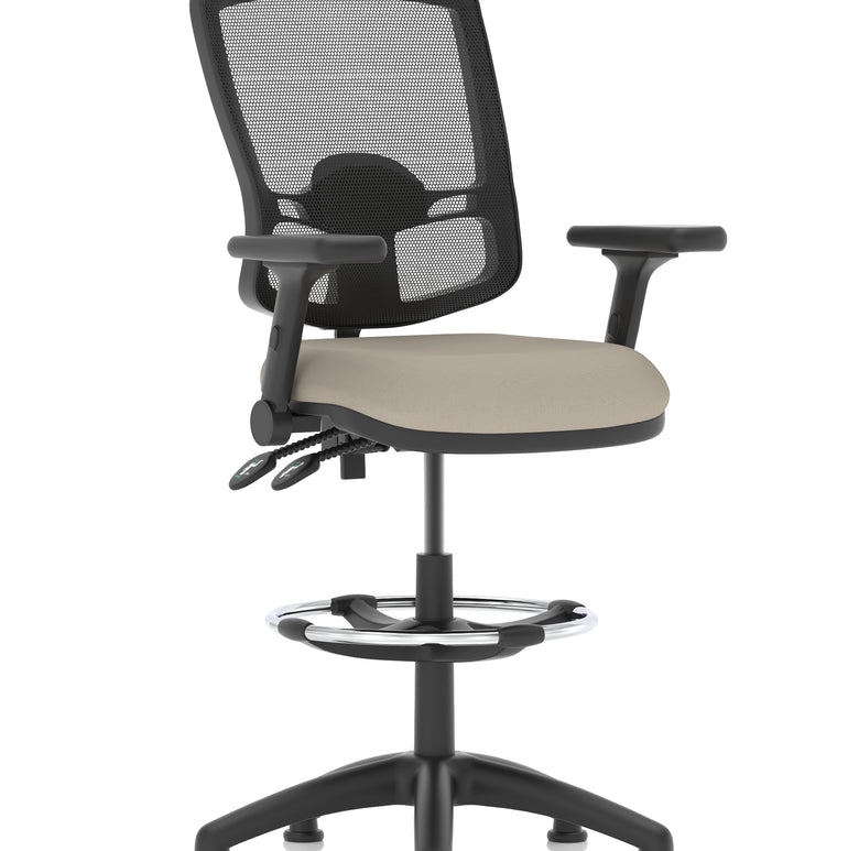 Eclipse Plus II Deluxe Mesh Back Task Operator Office Chair In Quest And Rivet Fabric