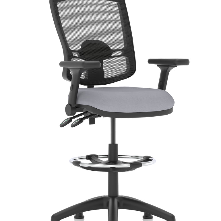 Eclipse Plus II Deluxe Mesh Back Task Operator Office Chair In Quest And Rivet Fabric
