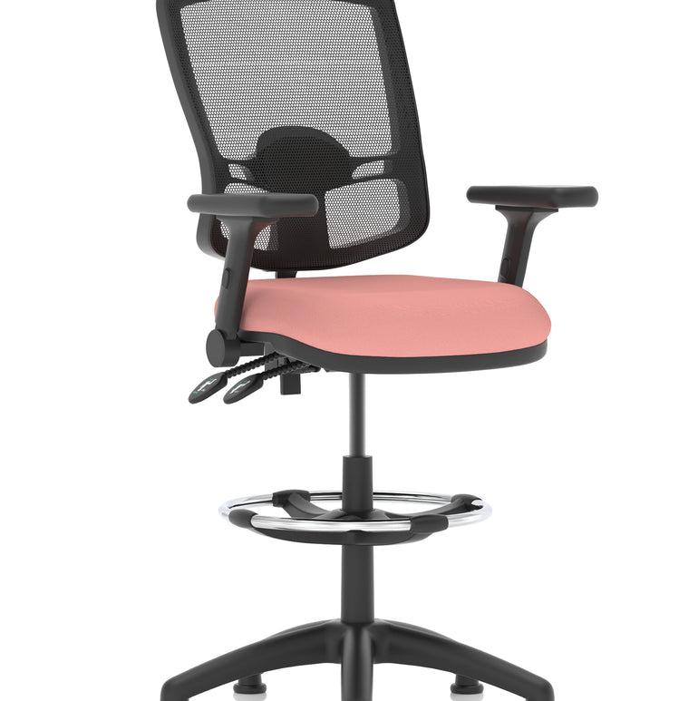 Eclipse Plus II Deluxe Mesh Back Task Operator Office Chair In Quest And Rivet Fabric
