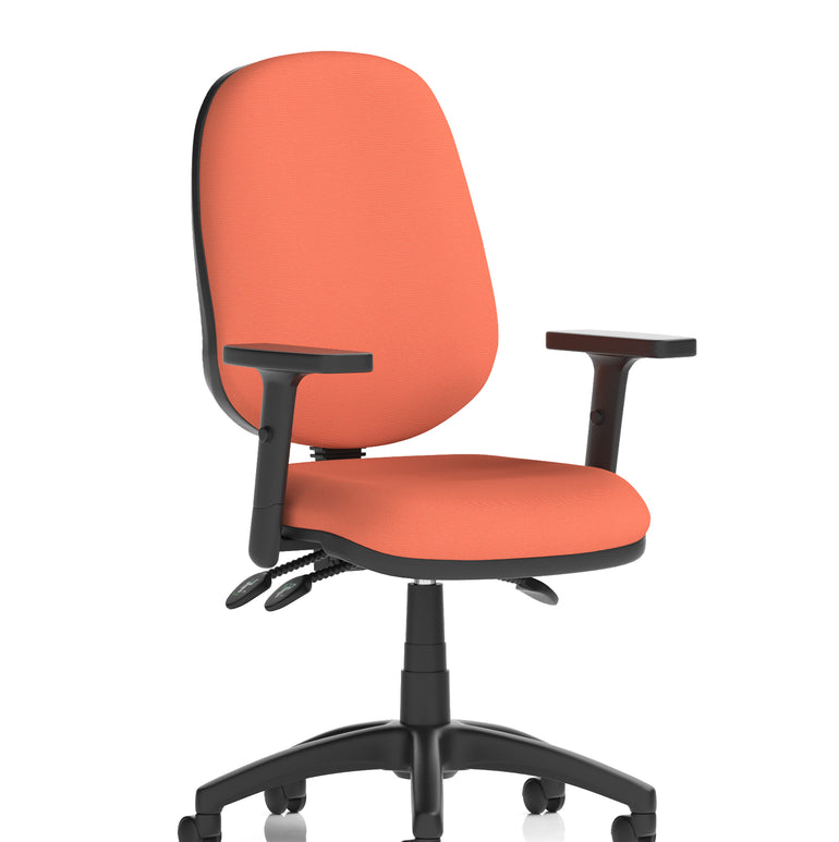 Eclipse Plus III Medium Back Task Operator Office Chair In Quest And Rivet Fabric
