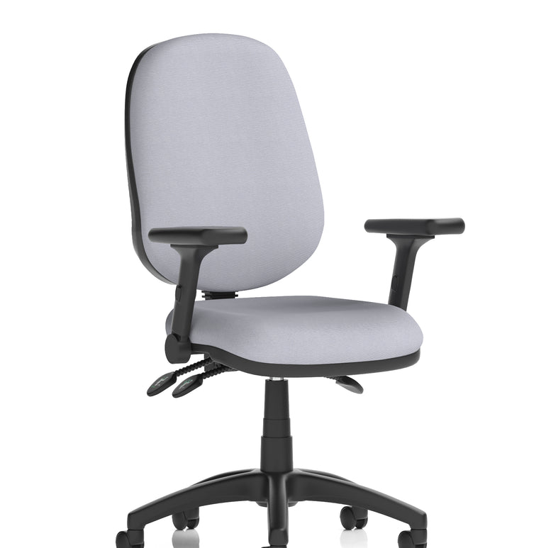 Eclipse Plus III Medium Back Task Operator Office Chair In Quest And Rivet Fabric