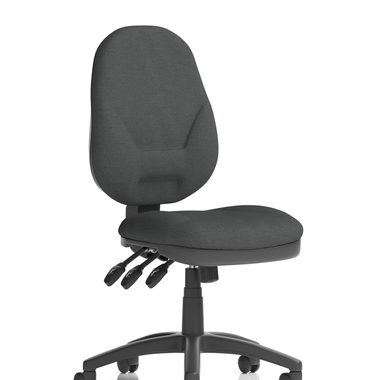 Eclipse Plus XL High Back Task Operator Office Chair In Quest And Rivet Fabric