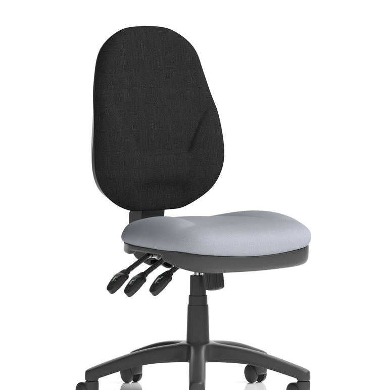 Eclipse Plus XL High Back Task Operator Office Chair In Quest And Rivet Fabric