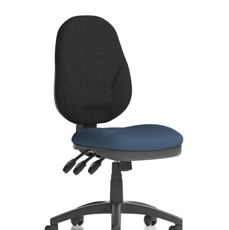 Eclipse Plus XL High Back Task Operator Office Chair In Quest And Rivet Fabric
