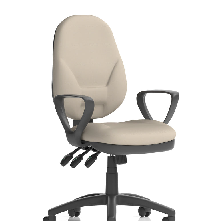 Eclipse Plus XL High Back Task Operator Office Chair In Quest And Rivet Fabric