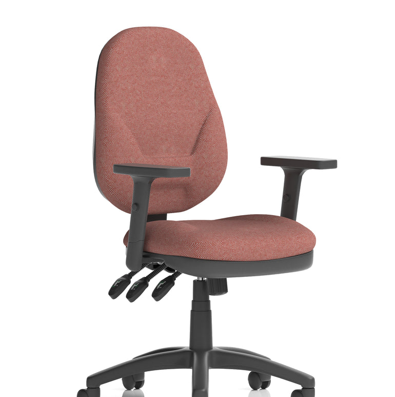 Eclipse Plus XL High Back Task Operator Office Chair In Quest And Rivet Fabric