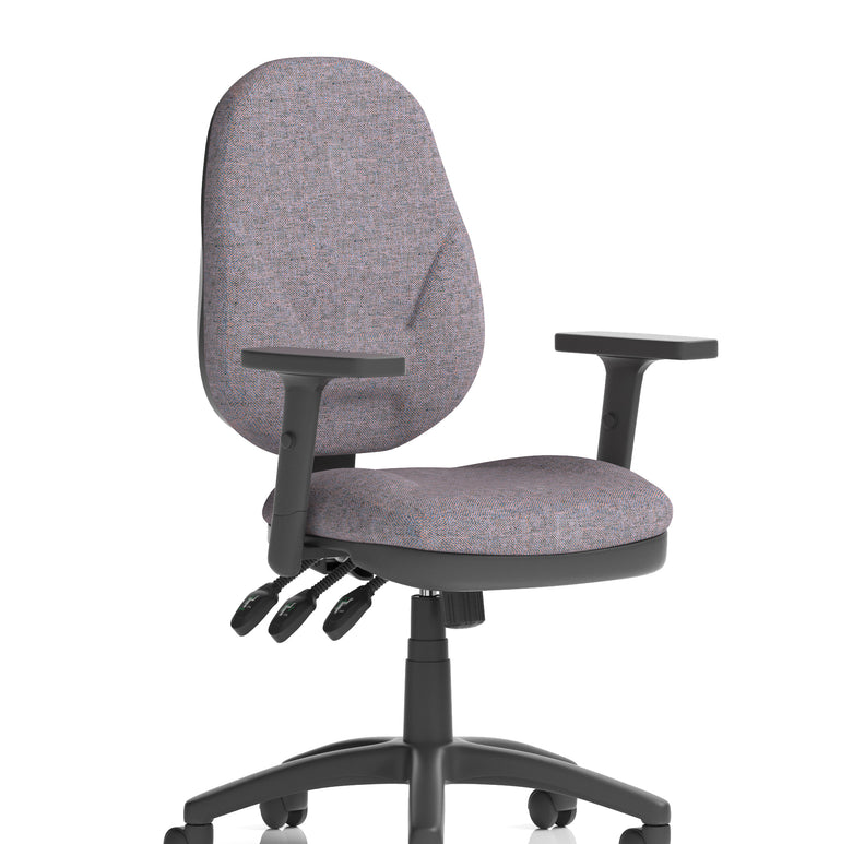 Eclipse Plus XL High Back Task Operator Office Chair In Quest And Rivet Fabric