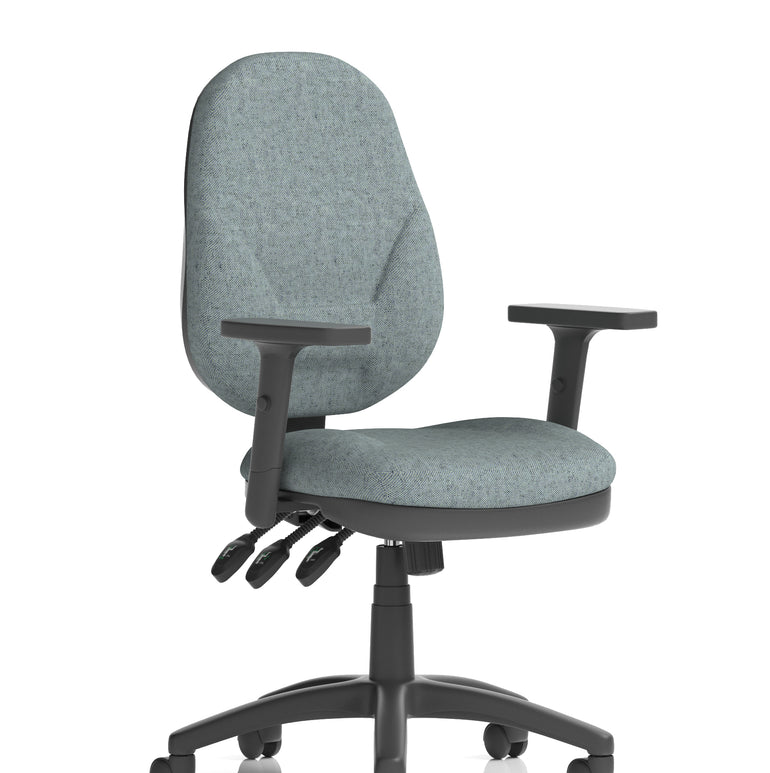 Eclipse Plus XL High Back Task Operator Office Chair In Quest And Rivet Fabric