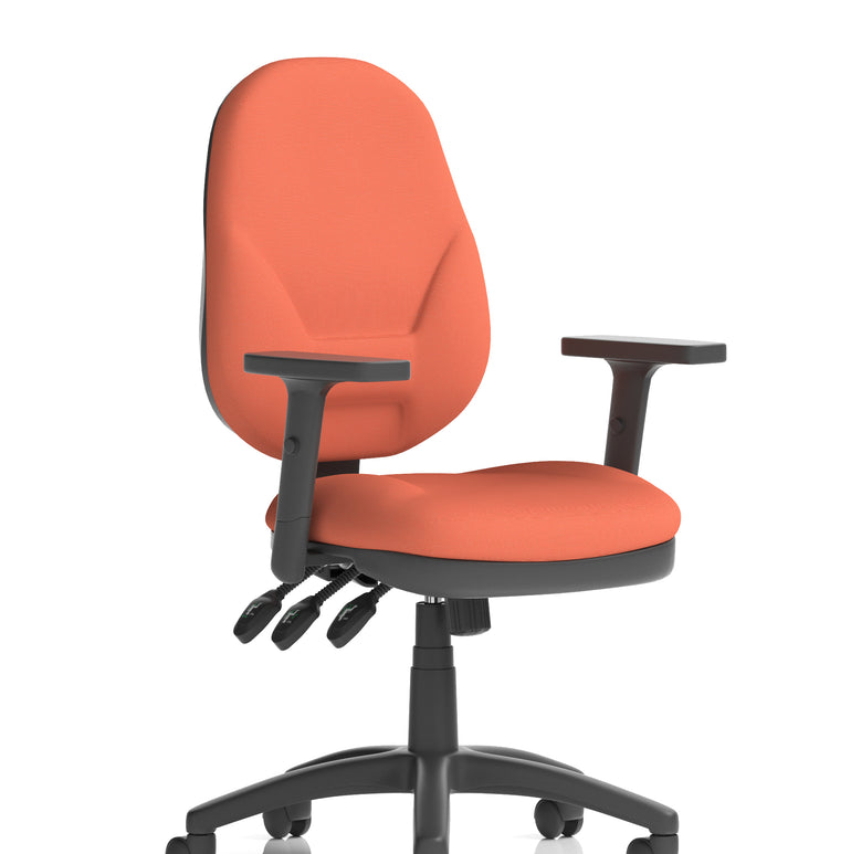 Eclipse Plus XL High Back Task Operator Office Chair In Quest And Rivet Fabric