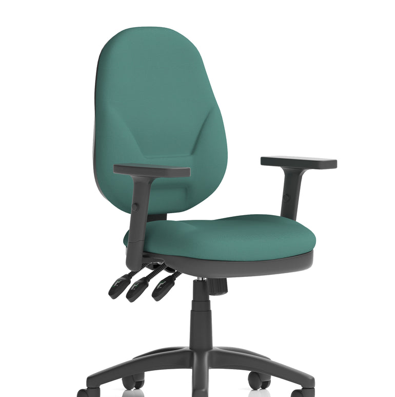Eclipse Plus XL High Back Task Operator Office Chair In Quest And Rivet Fabric