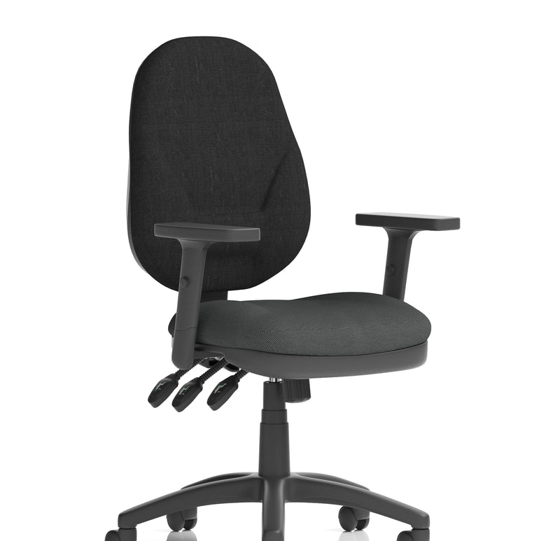 Eclipse Plus XL High Back Task Operator Office Chair In Quest And Rivet Fabric