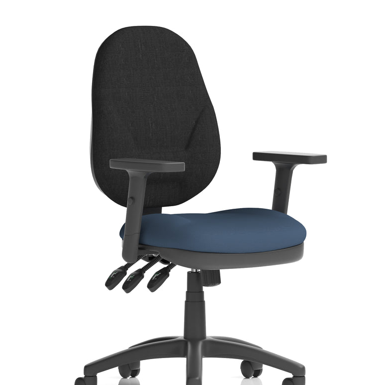 Eclipse Plus XL High Back Task Operator Office Chair In Quest And Rivet Fabric