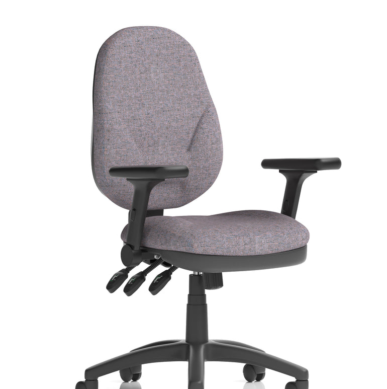 Eclipse Plus XL High Back Task Operator Office Chair In Quest And Rivet Fabric