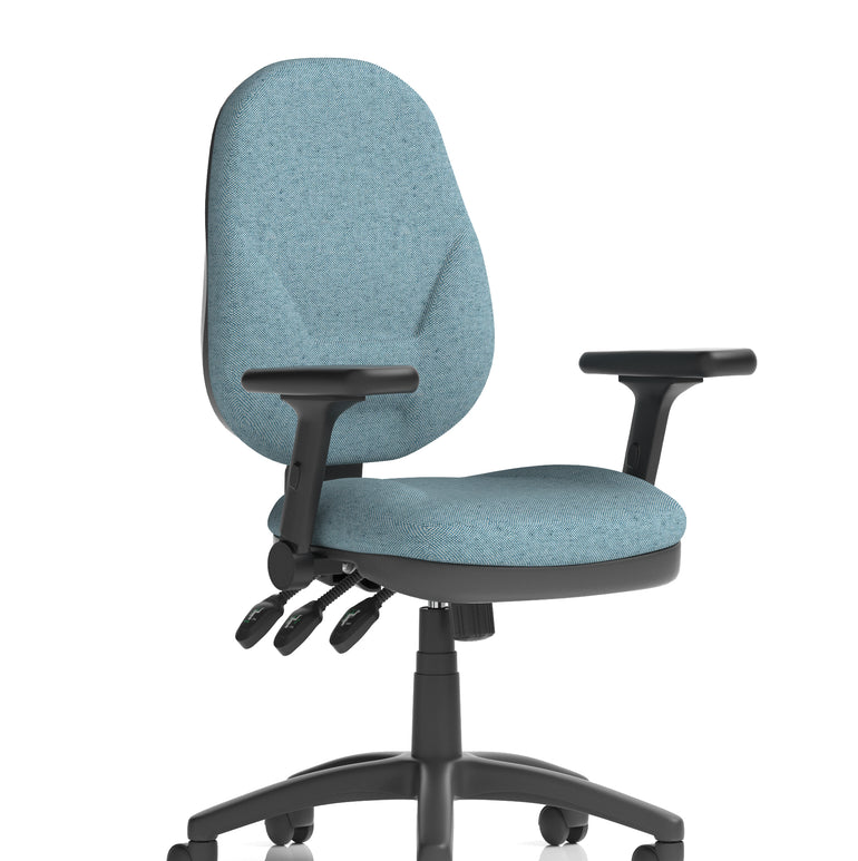 Eclipse Plus XL High Back Task Operator Office Chair In Quest And Rivet Fabric