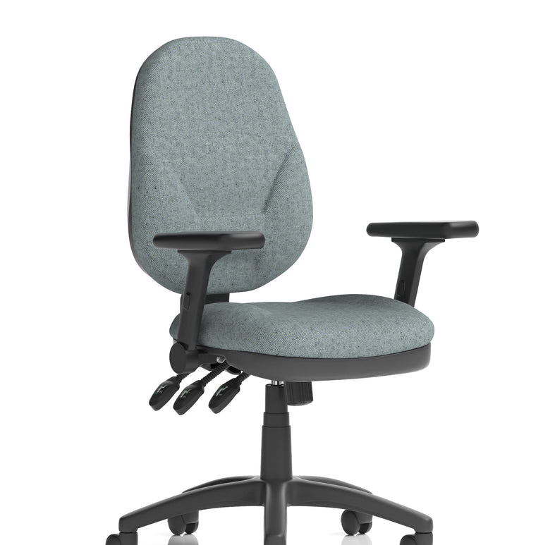 Eclipse Plus XL High Back Task Operator Office Chair In Quest And Rivet Fabric