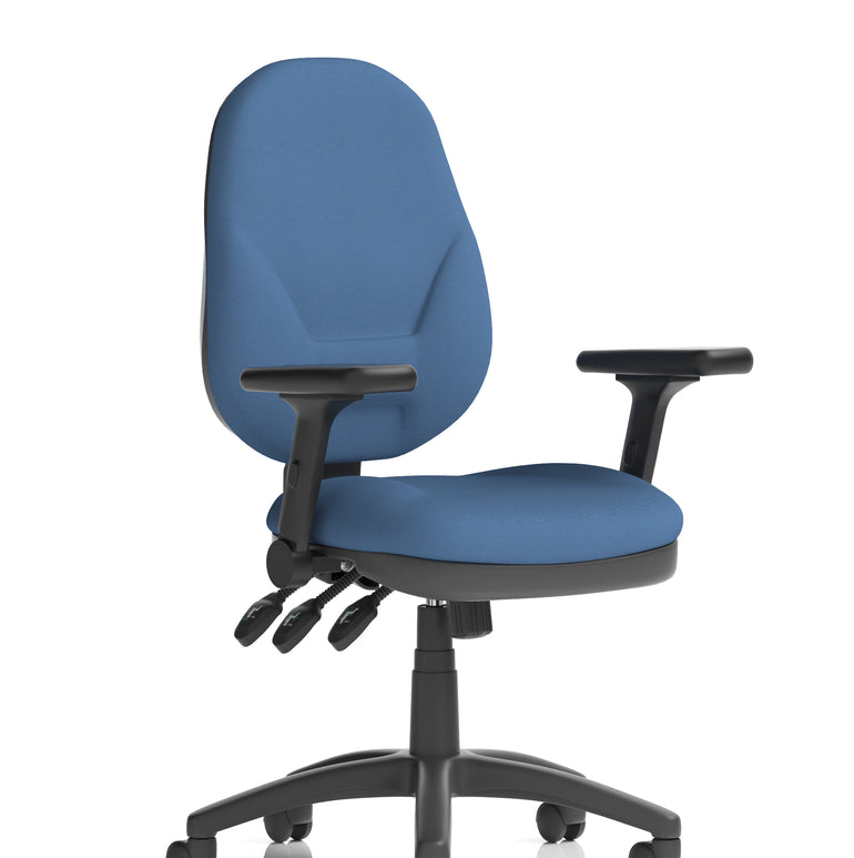Eclipse Plus XL High Back Task Operator Office Chair In Quest And Rivet Fabric
