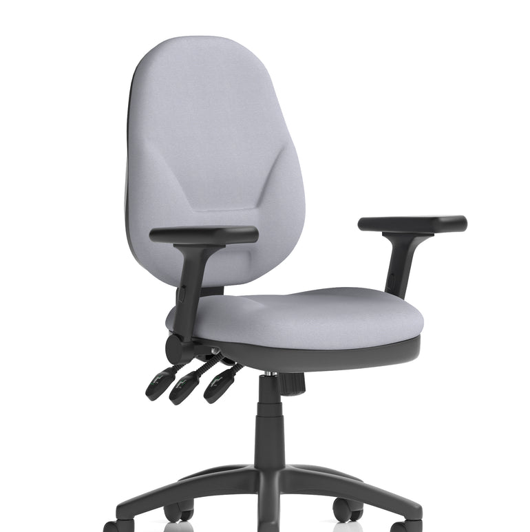 Eclipse Plus XL High Back Task Operator Office Chair In Quest And Rivet Fabric