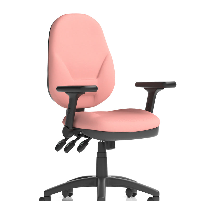 Eclipse Plus XL High Back Task Operator Office Chair In Quest And Rivet Fabric