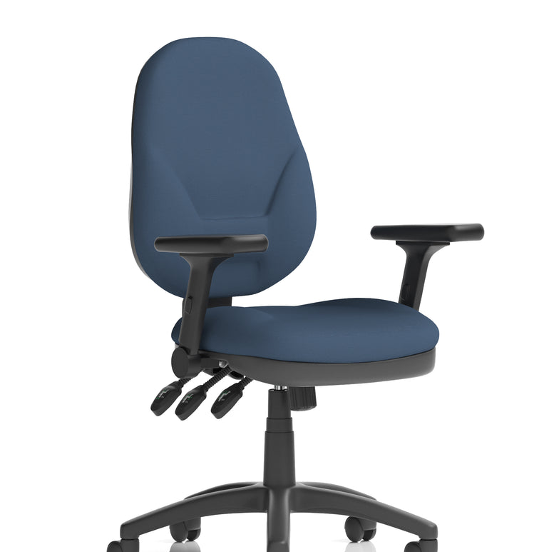 Eclipse Plus XL High Back Task Operator Office Chair In Quest And Rivet Fabric
