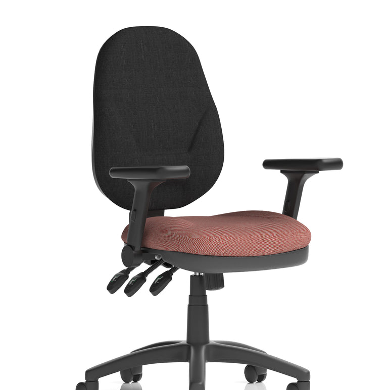 Eclipse Plus XL High Back Task Operator Office Chair In Quest And Rivet Fabric