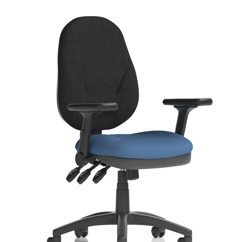 Eclipse Plus XL High Back Task Operator Office Chair In Quest And Rivet Fabric