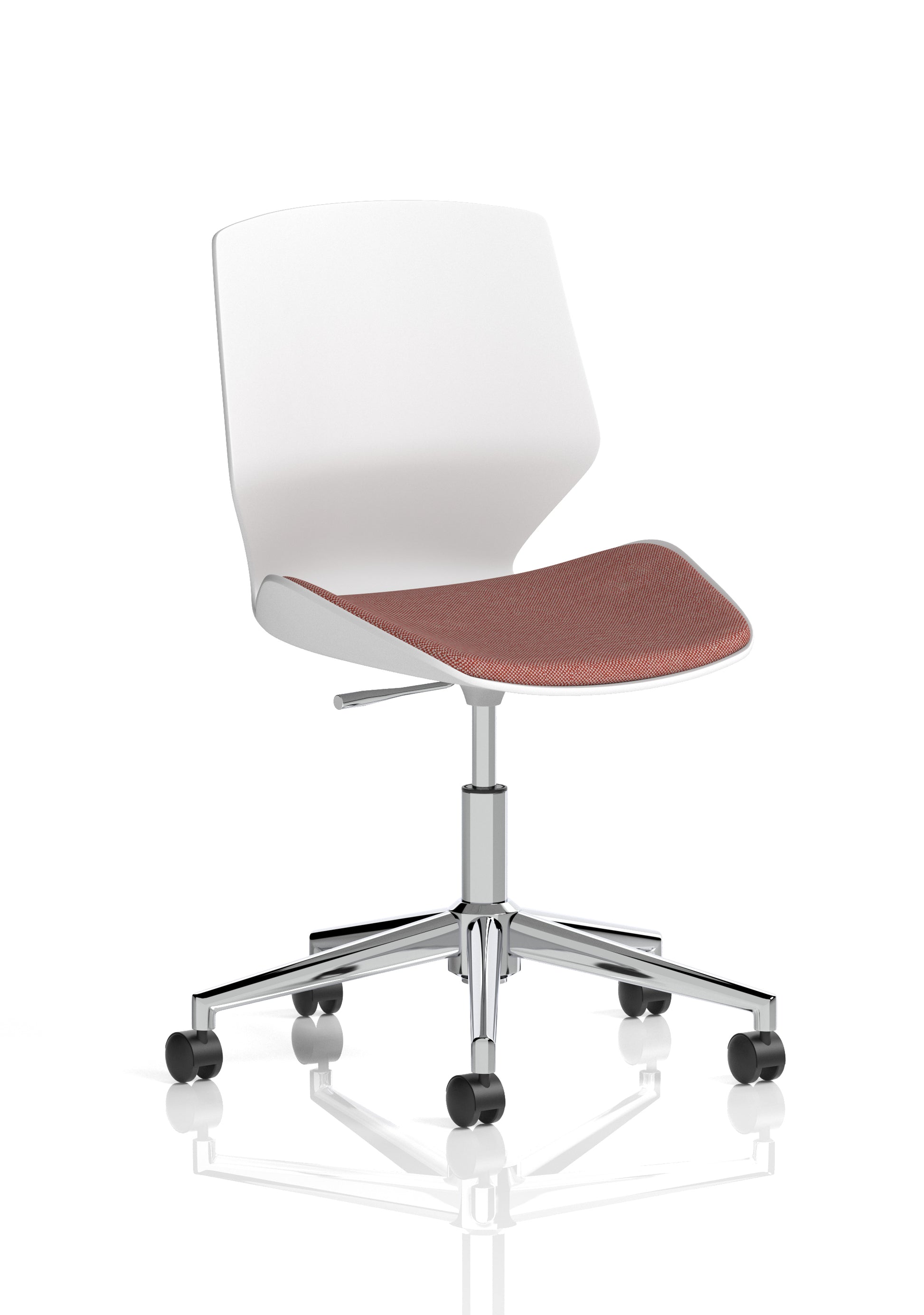 Florence 5 Star Base White Frame Fabric Visitor Chair