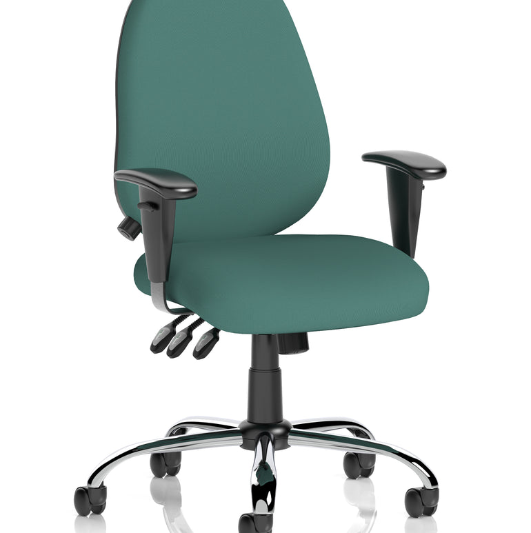 Lisbon Medium Back Task Operator Office Chair with Height Adjustable Arms