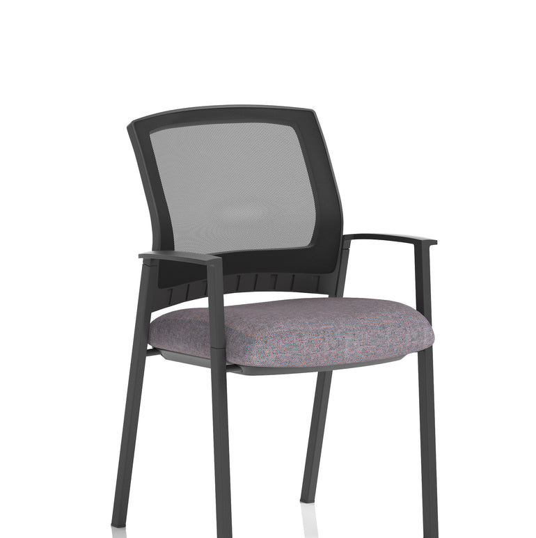 Metro Medium Mesh Back Stacking Visitor Chair with Arms