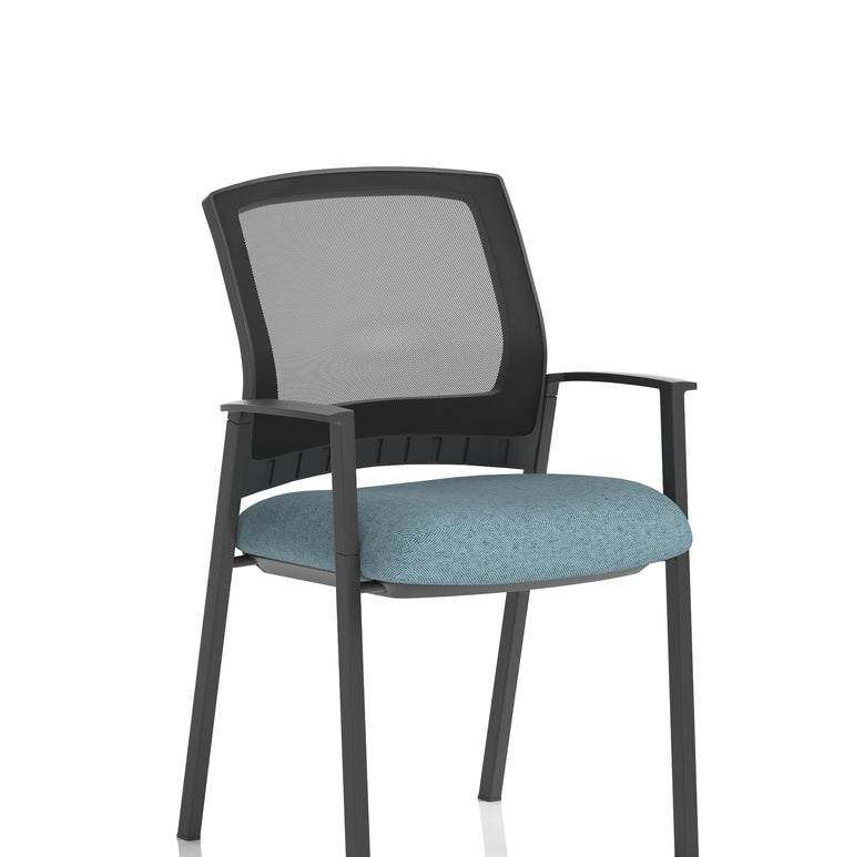Metro Medium Mesh Back Stacking Visitor Chair with Arms