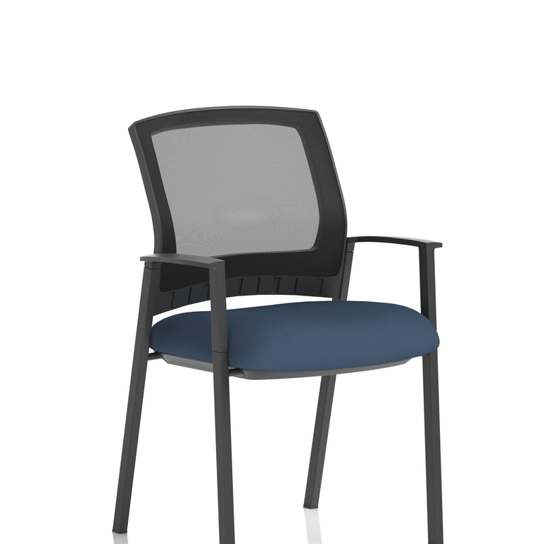Metro Medium Mesh Back Stacking Visitor Chair with Arms