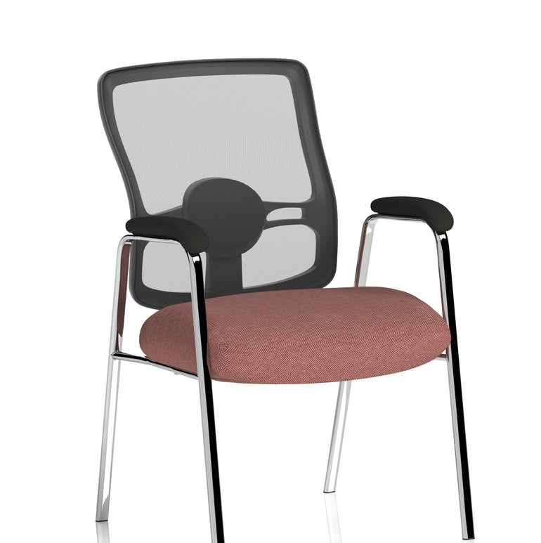 Portland Medium Mesh Back (Straight Leg) Visitor Chair with Arms