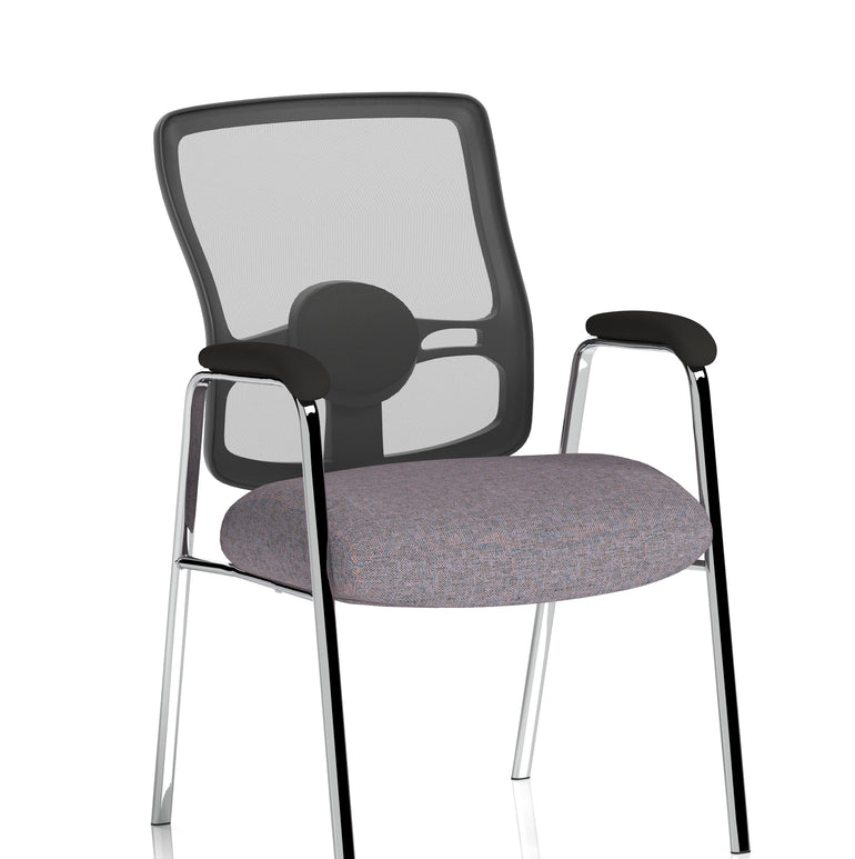 Portland Medium Mesh Back (Straight Leg) Visitor Chair with Arms