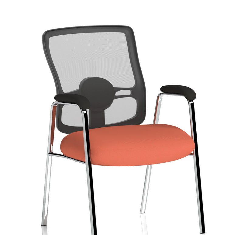 Portland Medium Mesh Back (Straight Leg) Visitor Chair with Arms