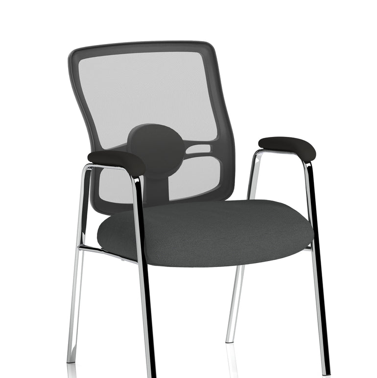 Portland Medium Mesh Back (Straight Leg) Visitor Chair with Arms