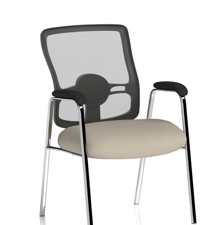 Portland Medium Mesh Back (Straight Leg) Visitor Chair with Arms