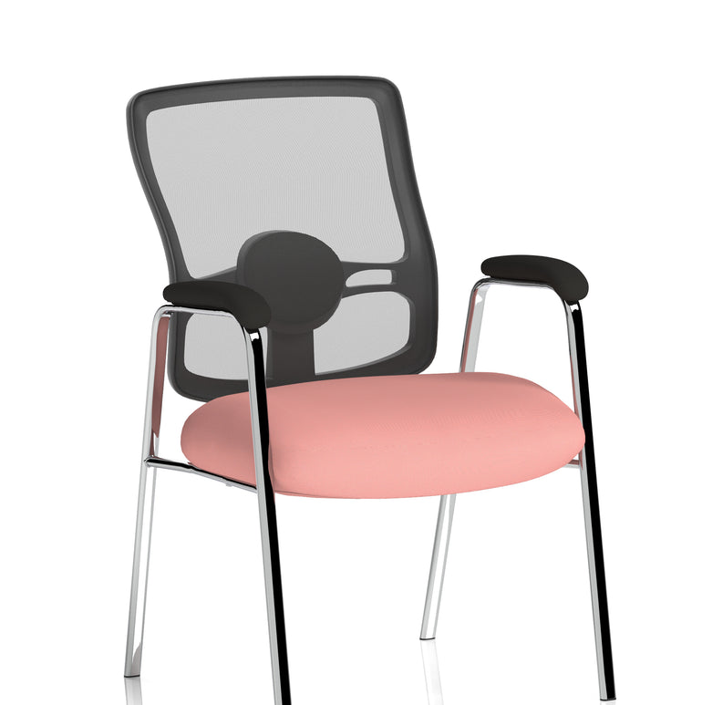 Portland Medium Mesh Back (Straight Leg) Visitor Chair with Arms