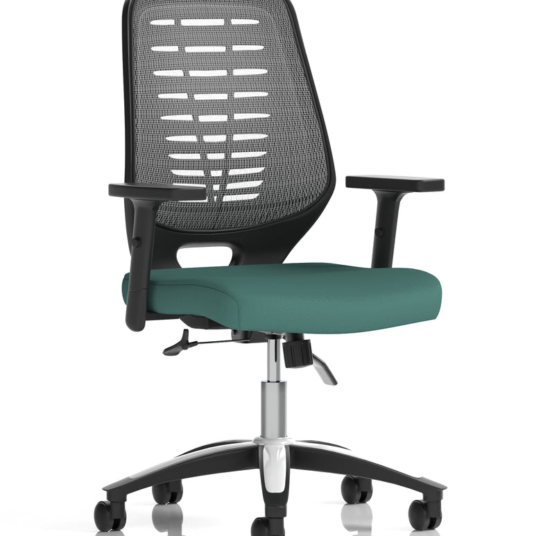 Relay Medium Mesh Back Task Operator Office Chair with Arms