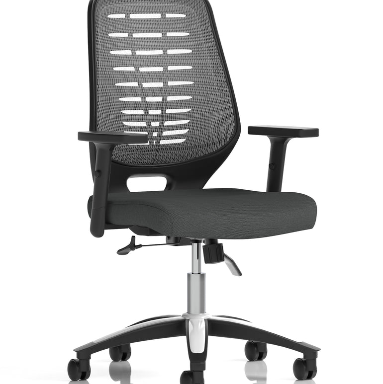 Relay Medium Mesh Back Task Operator Office Chair with Arms