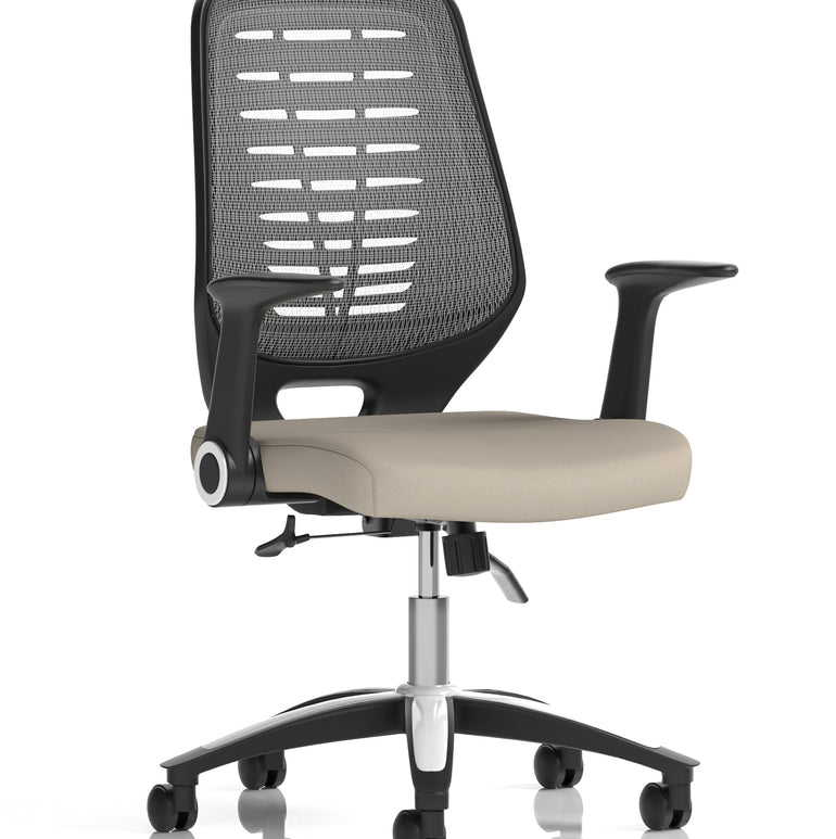 Relay Medium Mesh Back Task Operator Office Chair with Arms