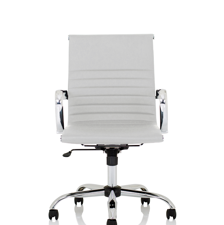 Nola Black Leather Executive Office Chair with Arms