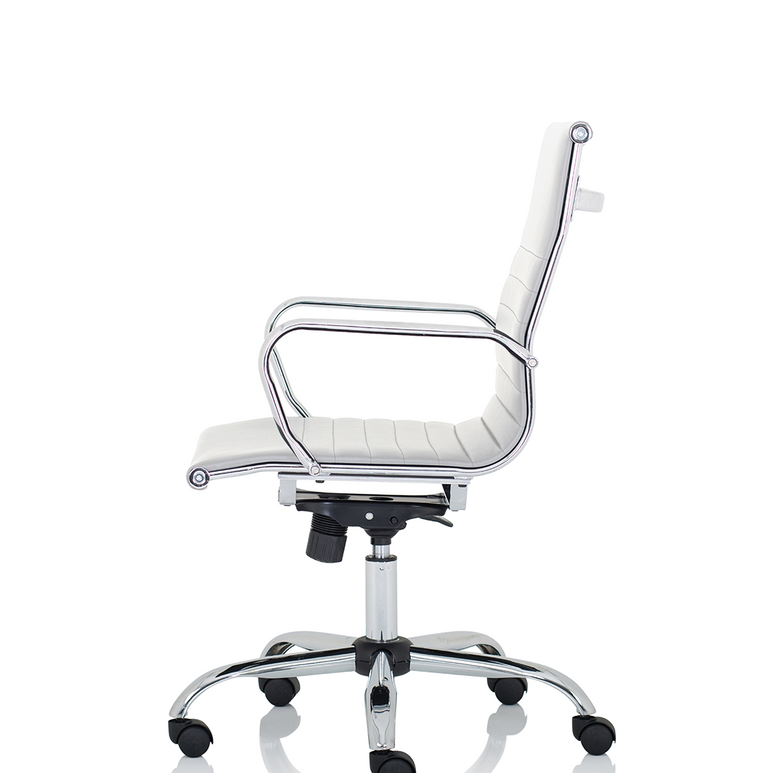Nola Black Leather Executive Office Chair with Arms