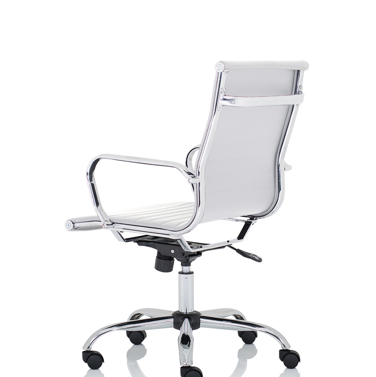 Nola Black Leather Executive Office Chair with Arms