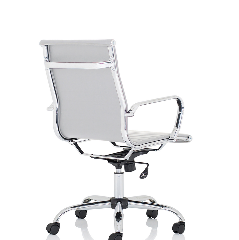 Nola Black Leather Executive Office Chair with Arms